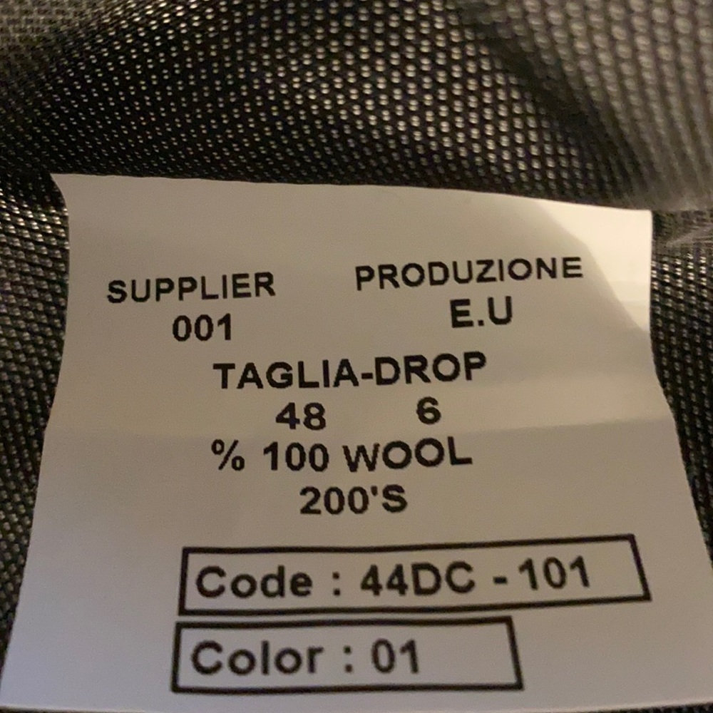 $1,295 3P Bespoke Custom Suede Collar Suit 48R - Picture 13 of 16